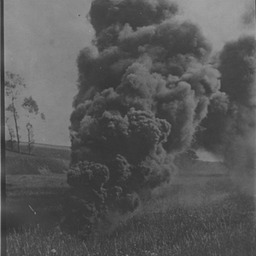 American smoke bomb explodes