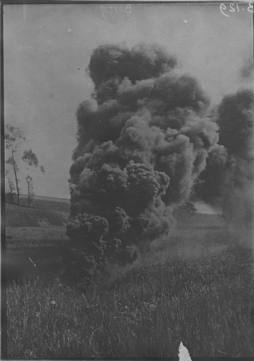 American smoke bomb explodes